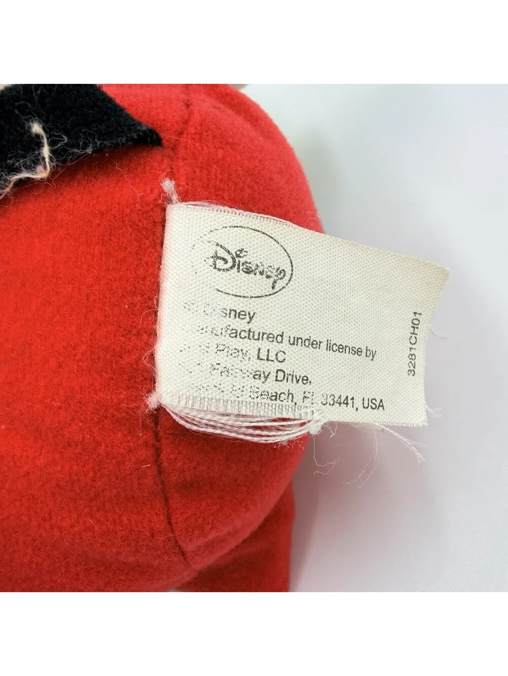 Disney Mickey Mouse Plush Stuffed Animal Just Play Red Shorts Embroidered 12